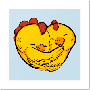 cute, funny and loving chickens Posters and Art